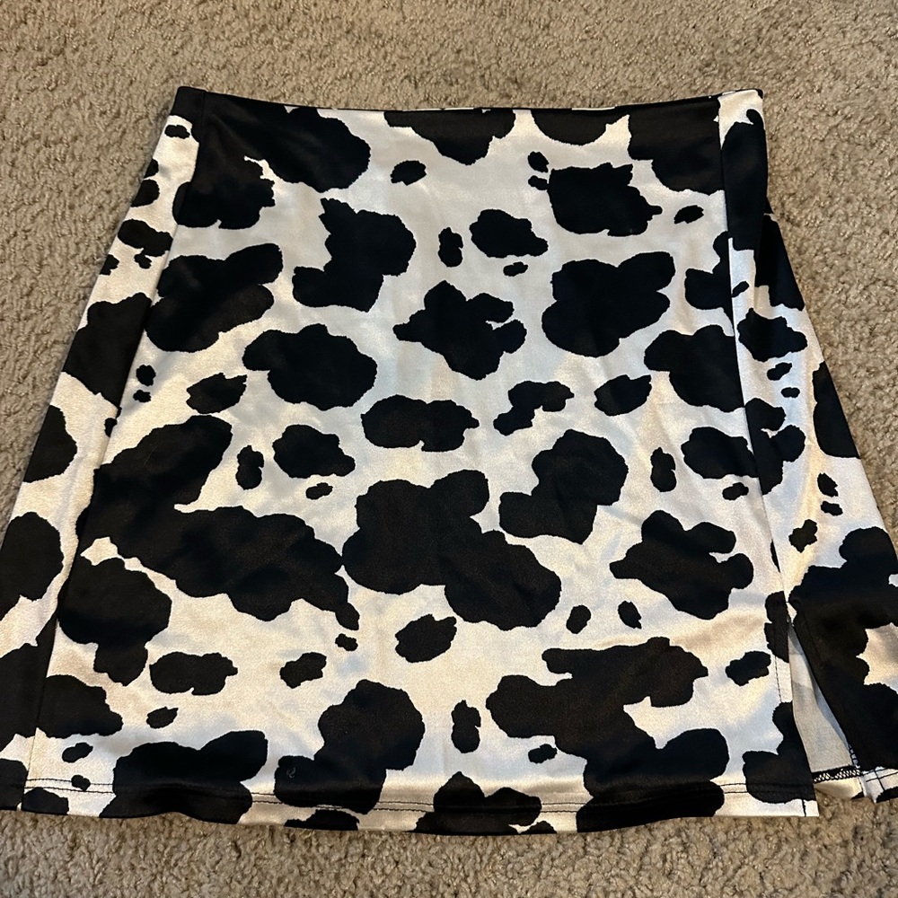 Altar'd State Black and White A-Line Mini Skirt